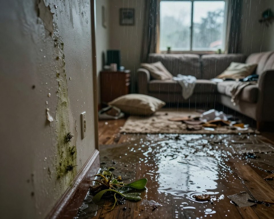 Is it safe to stay in a house with water damage