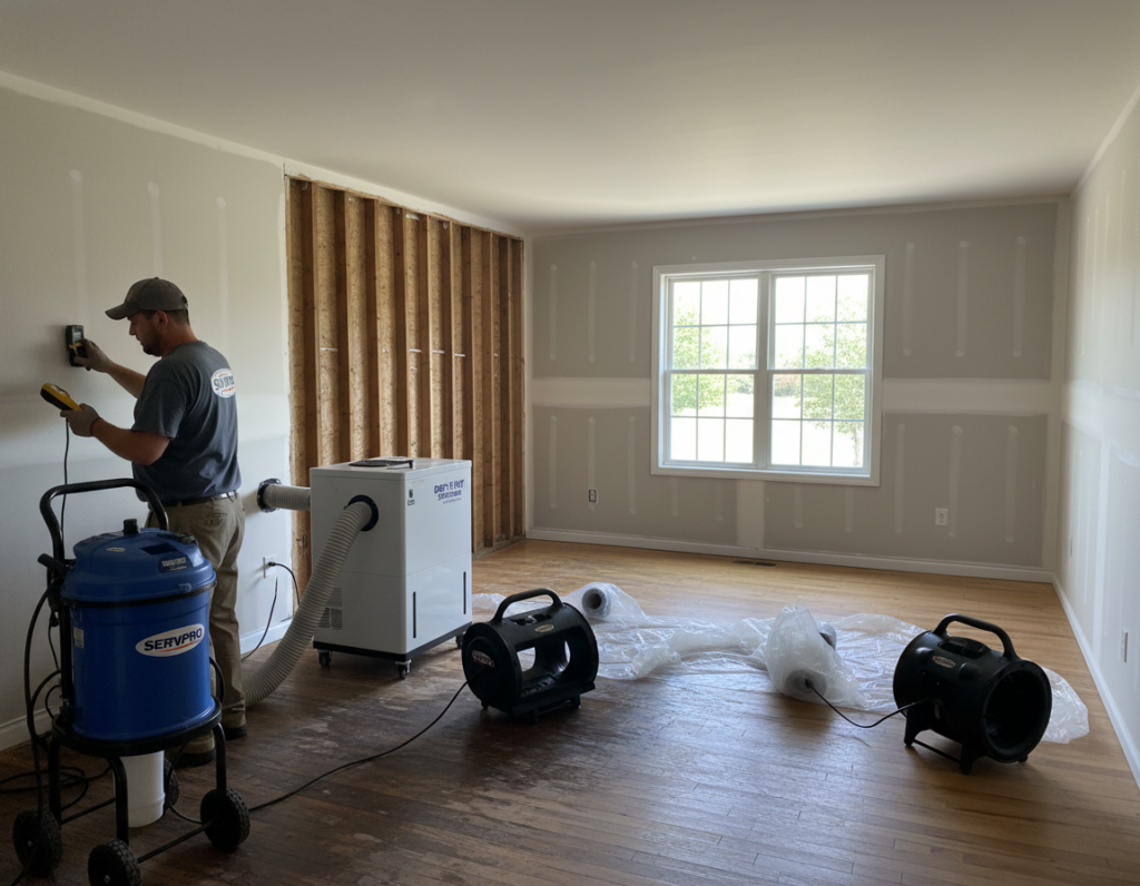 water damage restoration process