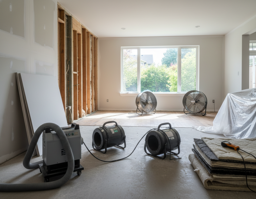 water damage restoration process