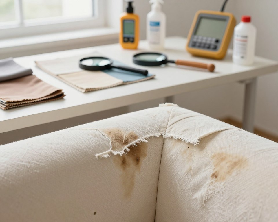 water-damaged fabric assessment